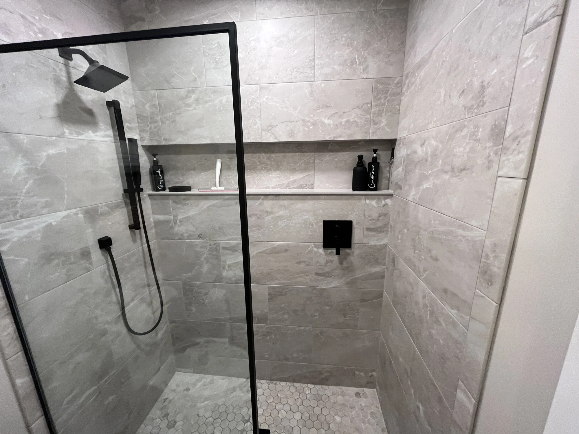 Black Vanity + Barn Door Bath — photo 3