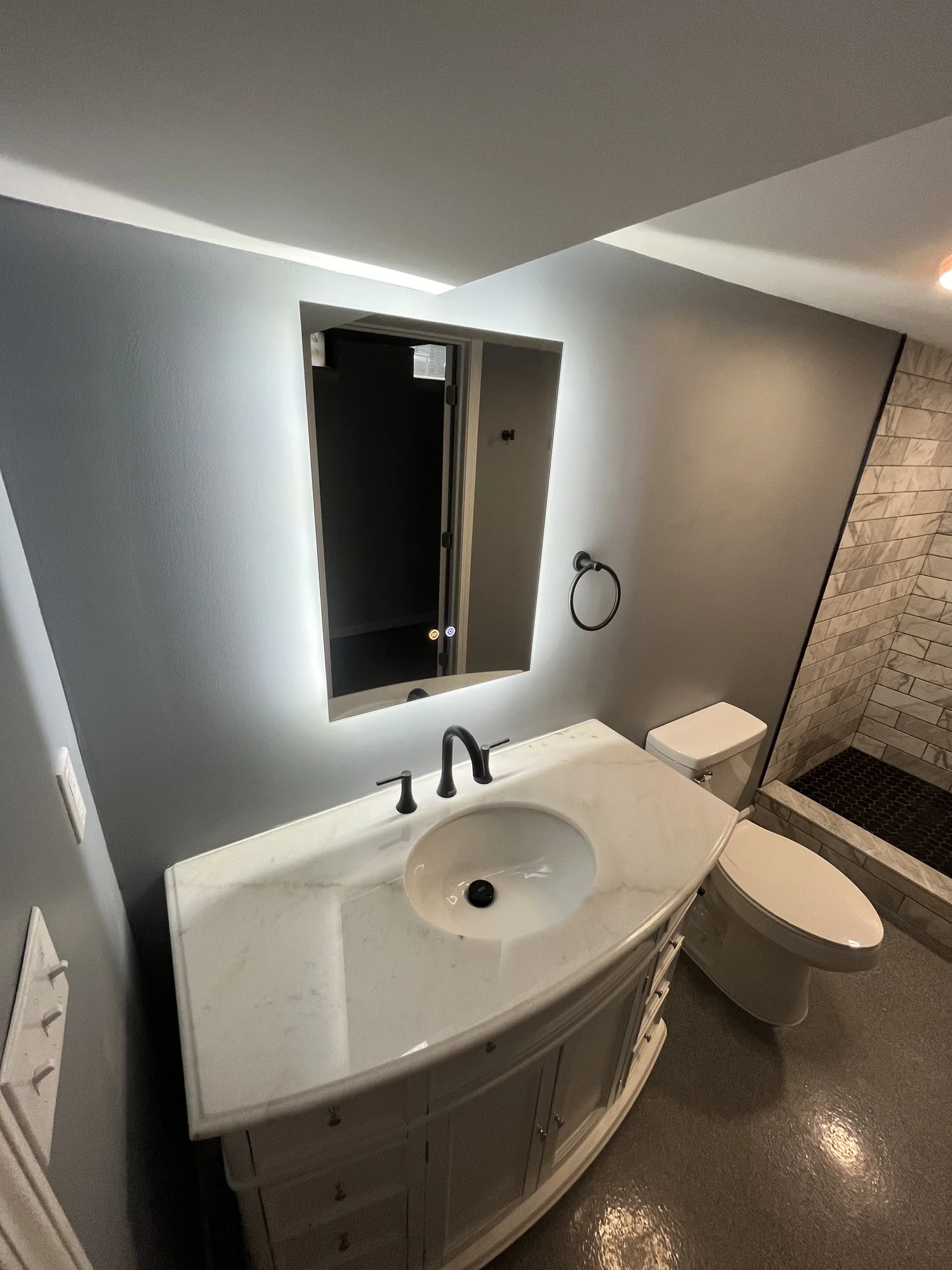 Subway-Tile Niche-Shower Bath — photo 12
