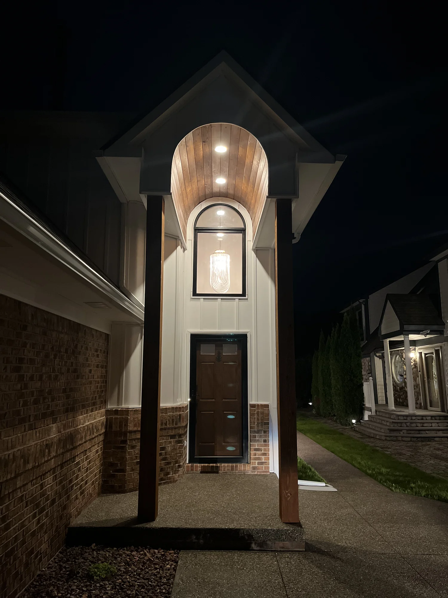 Modern Farmhouse at Night — photo 11