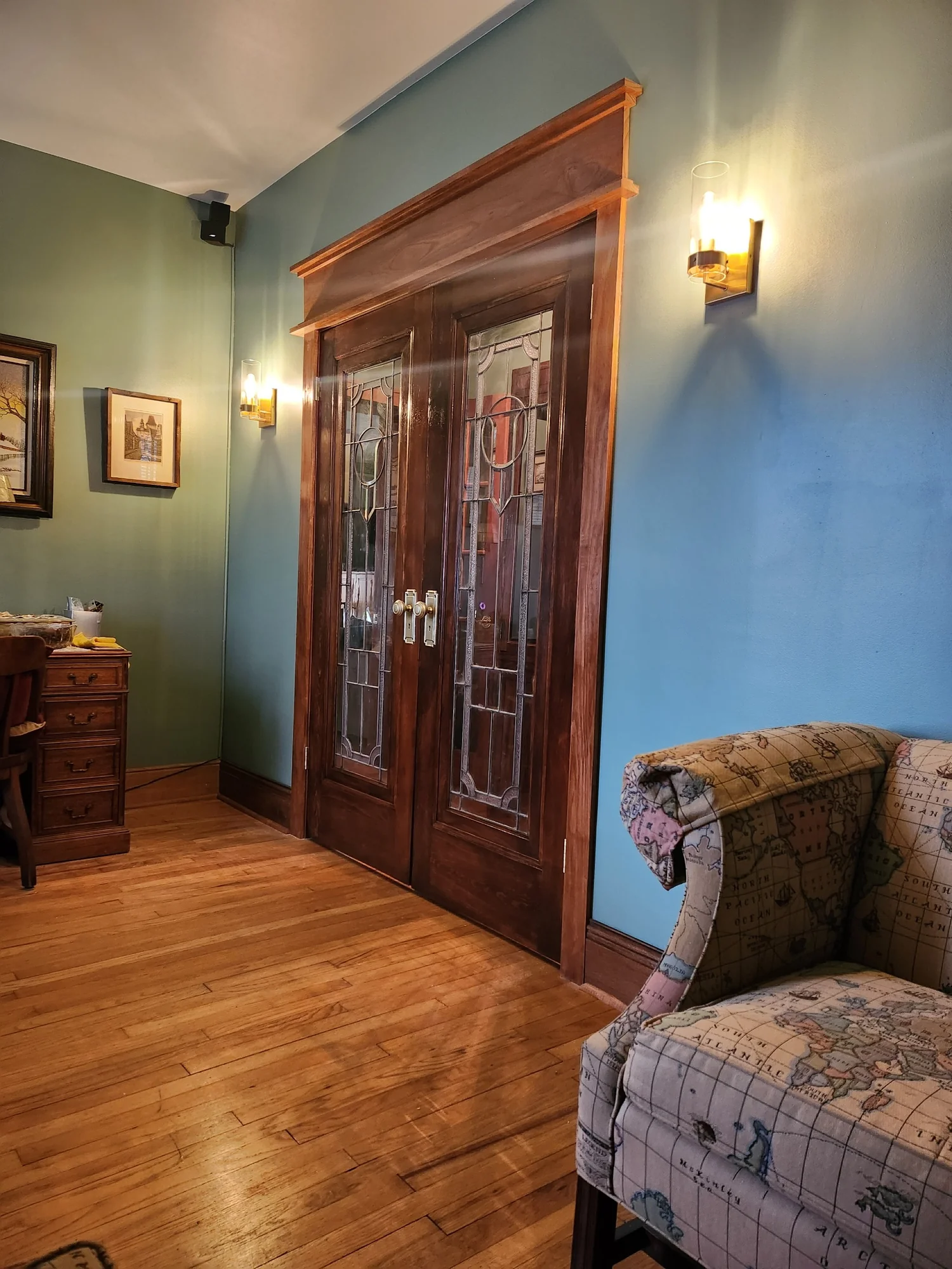 Salvaged French Door Install — photo 1