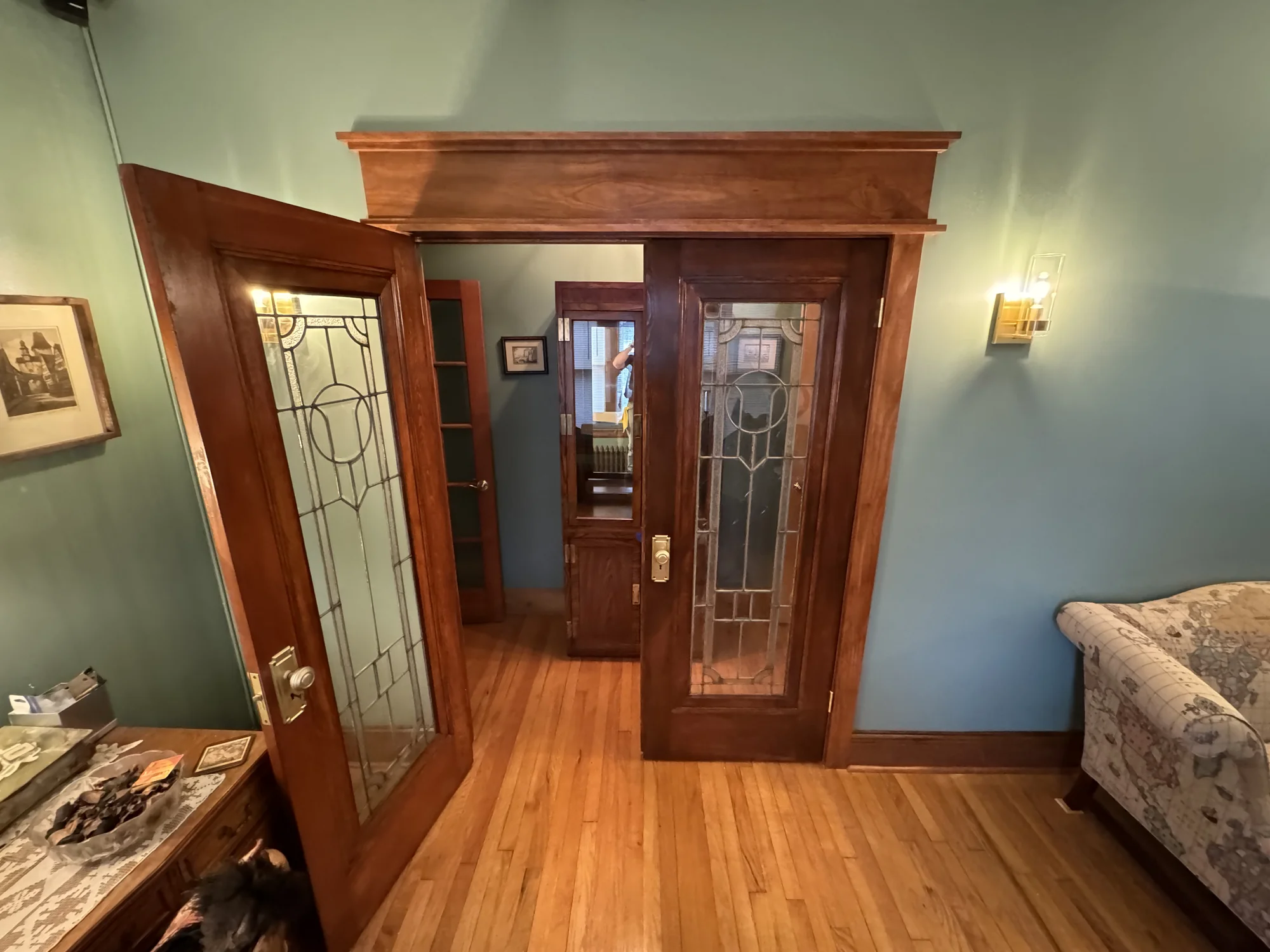 Salvaged French Door Install — photo 6