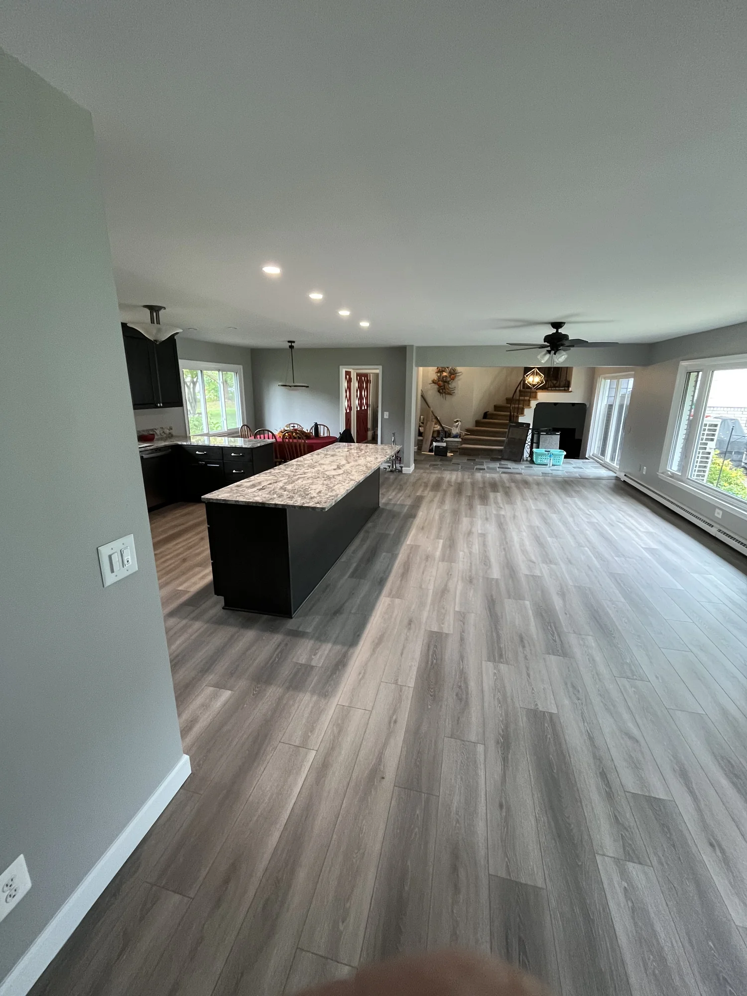 Dark Wood + White Quartz Kitchen — photo 15