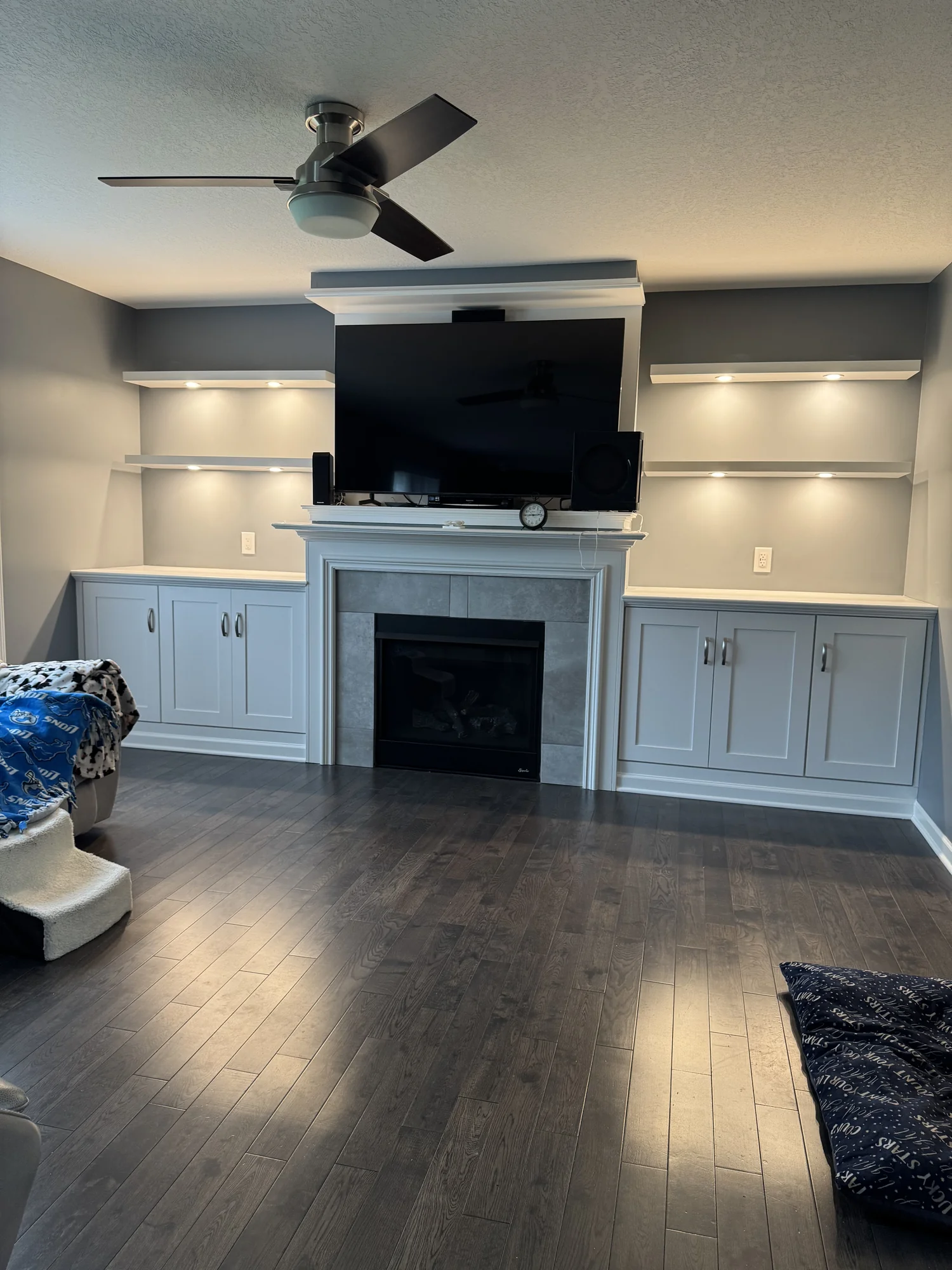 White Built-Ins Living Room — photo 1